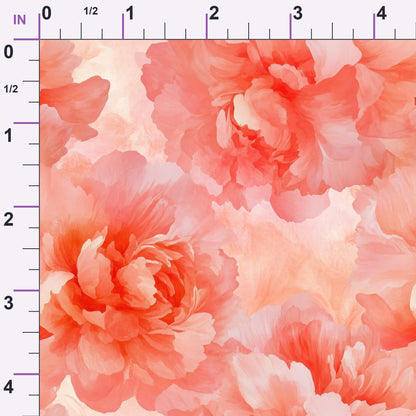 Peach Petal Glow Pattern 2 Minky Fabric
