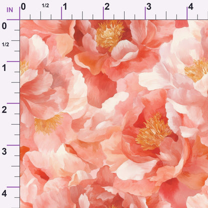 Peach Petal Glow Pattern 4 Minky Fabric