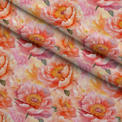 Peach Petal Glow Pattern 6 Minky Fabric