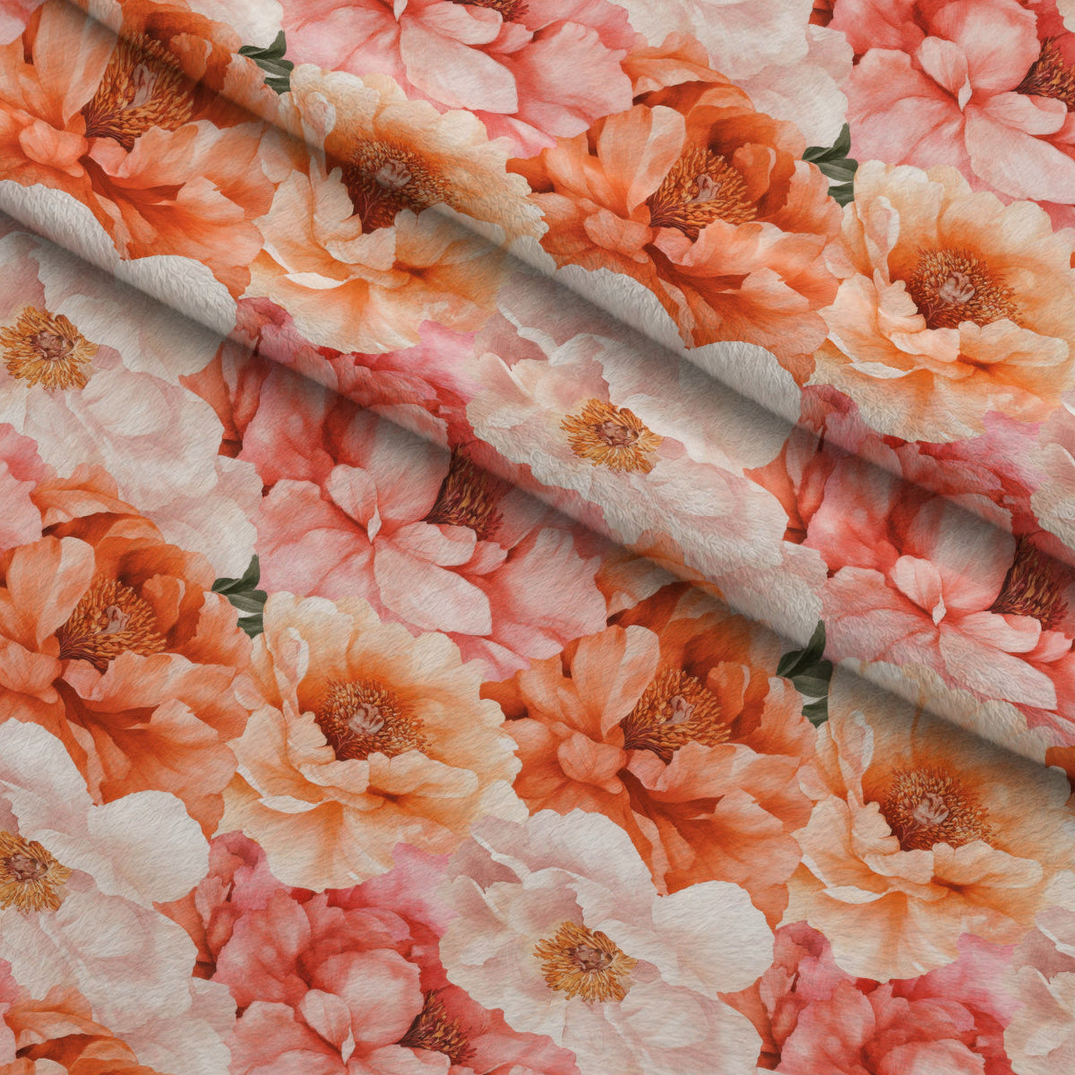 Peach Petal Glow Pattern 7 Minky Fabric