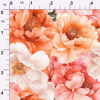 Peach Petal Glow Pattern 7 Minky Fabric