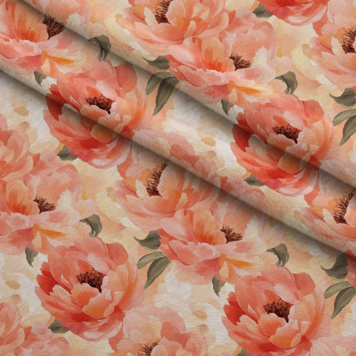Peach Petal Glow Pattern 9 Minky Fabric