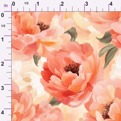 Peach Petal Glow Pattern 9 Minky Fabric