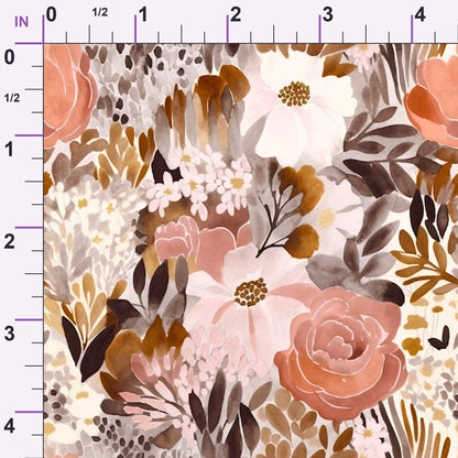 Peach Petal Wash Pattern 12 Minky Fabric