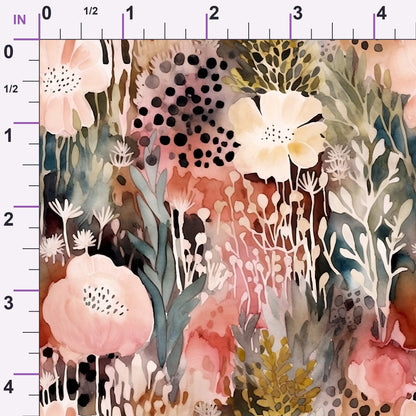 Peach Petal Wash Pattern 3 Minky Fabric