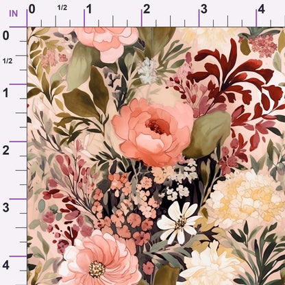 Peach Petal Wash Pattern 8 Minky Fabric