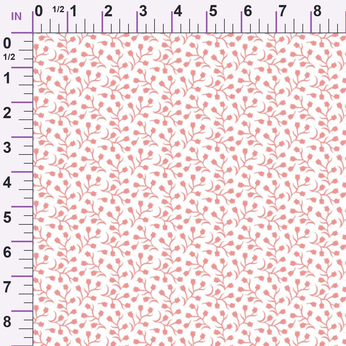 Peach Puff Ditsy Flowers Minky Fabric