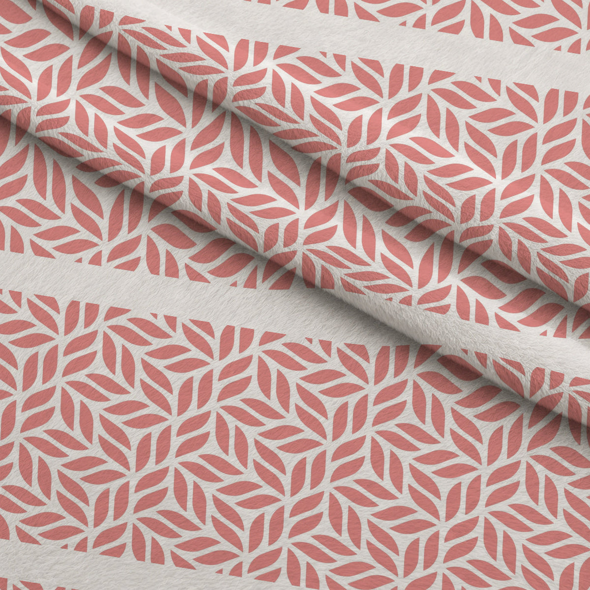 Peach Puff Leaves Minky Fabric