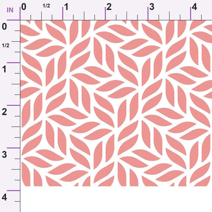 Peach Puff Leaves Minky Fabric
