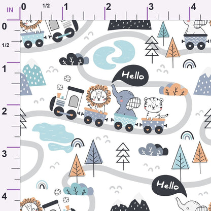 Peachy Rainbow Doodles Pattern 1 Minky Fabric