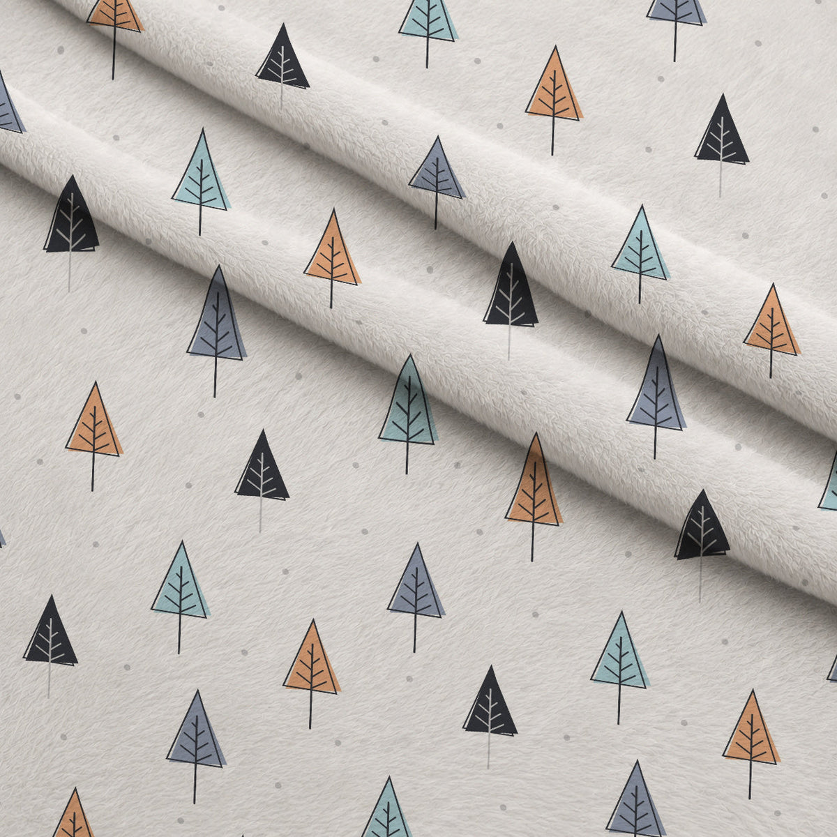 Peachy Rainbow Doodles Pattern 12 Minky Fabric