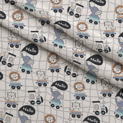 Peachy Rainbow Doodles Pattern 13 Minky Fabric