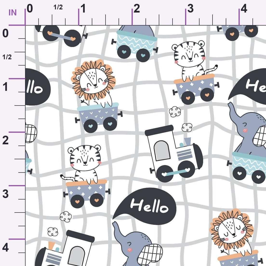 Peachy Rainbow Doodles Pattern 13 Minky Fabric