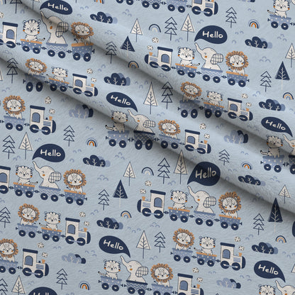 Peachy Rainbow Doodles Pattern 15 Minky Fabric