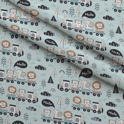 Peachy Rainbow Doodles Pattern 18 Minky Fabric