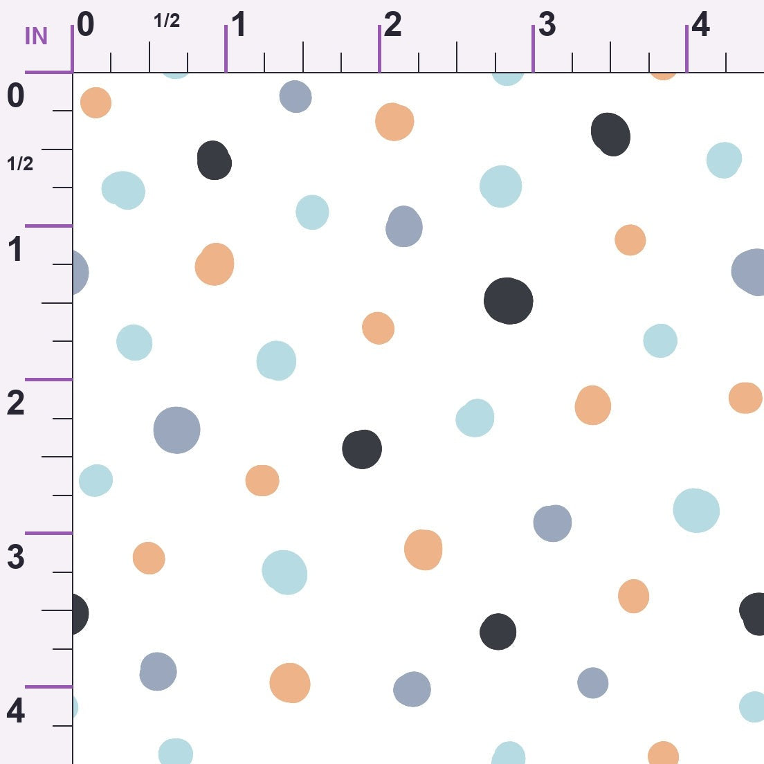 Peachy Rainbow Doodles Pattern 5 Minky Fabric