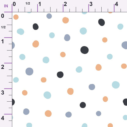 Peachy Rainbow Doodles Pattern 5 Minky Fabric