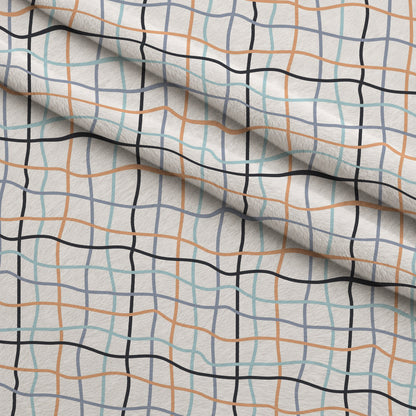 Peachy Rainbow Doodles Pattern 7 Minky Fabric