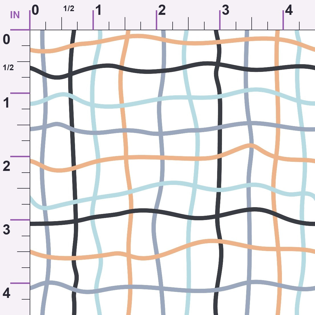 Peachy Rainbow Doodles Pattern 7 Minky Fabric