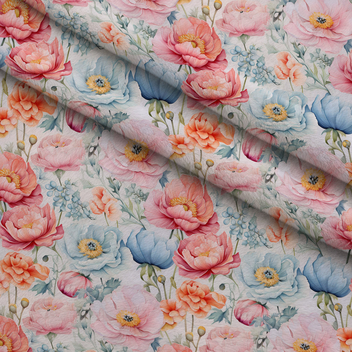 Peony Daydream Pattern 1 Minky Fabric
