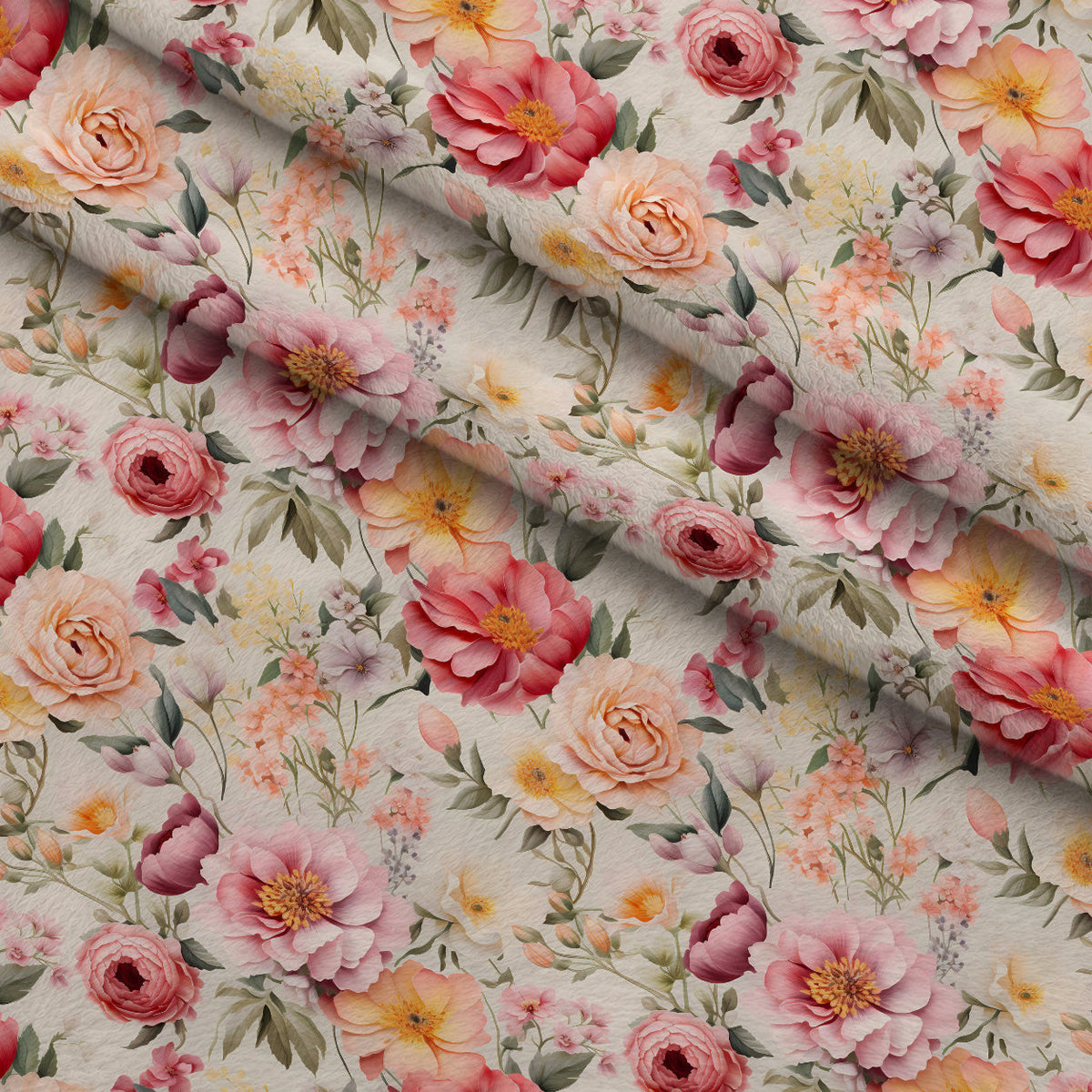 Peony Daydream Pattern 2 Minky Fabric
