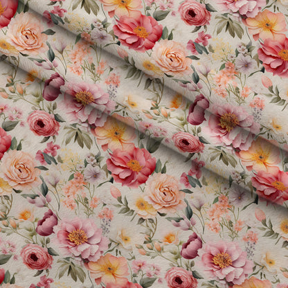 Peony Daydream Pattern 2 Minky Fabric
