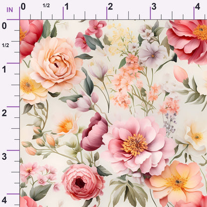 Peony Daydream Pattern 2 Minky Fabric