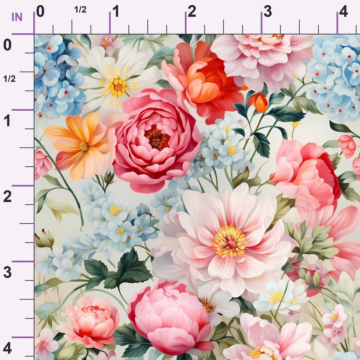 Peony Daydream Pattern 4 Minky Fabric