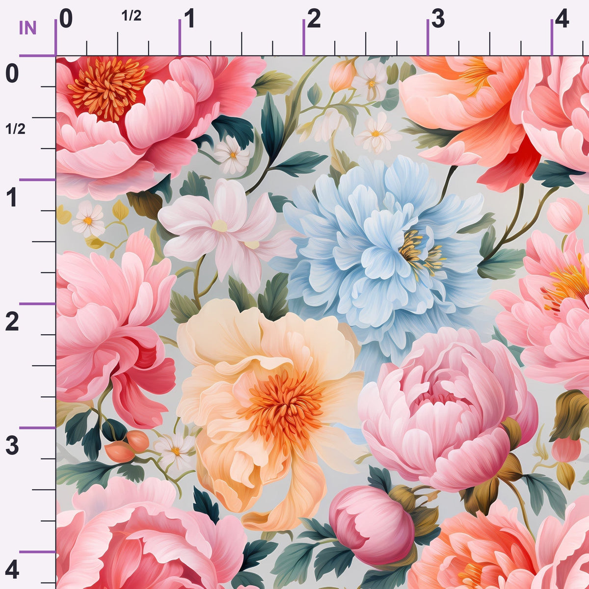Peony Daydream Pattern 7 Minky Fabric