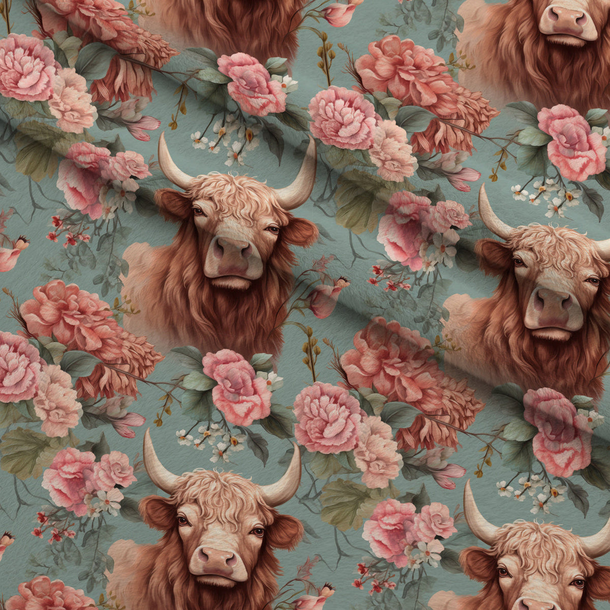 Peony Pasture Pattern 1 Minky Fabric