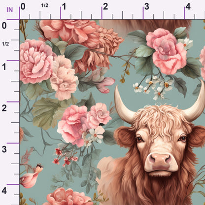 Peony Pasture Pattern 1 Minky Fabric
