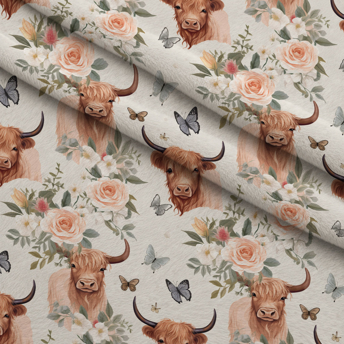 Peony Pasture Pattern 4 Minky Fabric