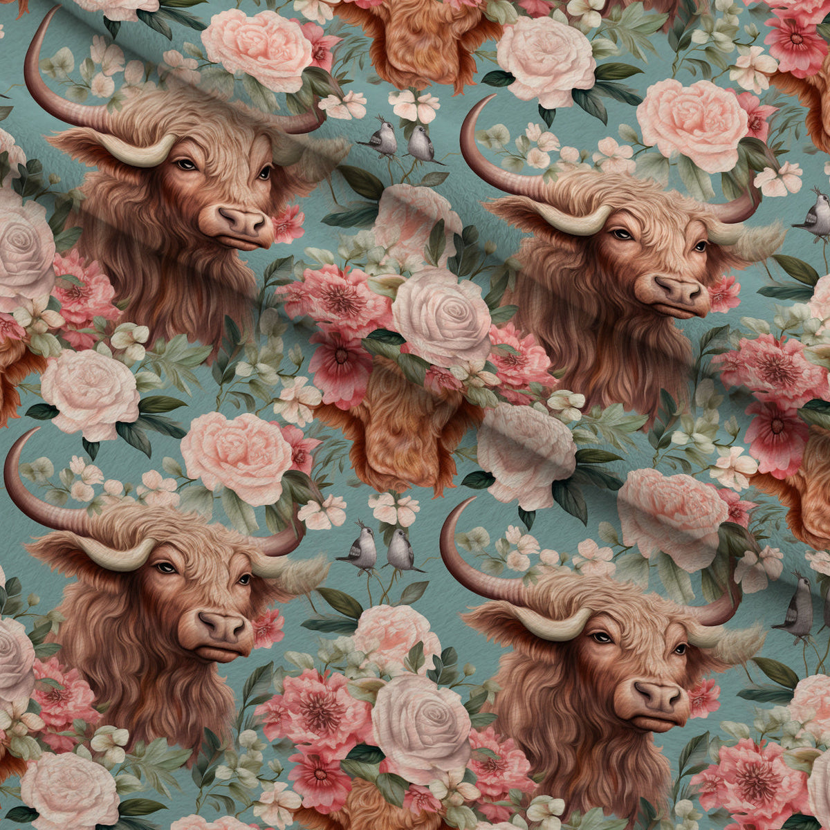 Peony Pasture Pattern 5 Minky Fabric