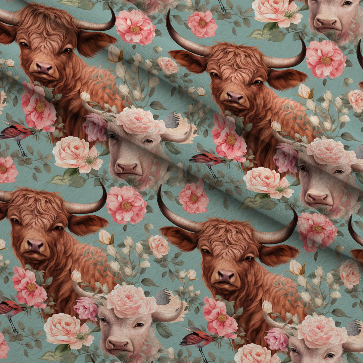 Peony Pasture Pattern 7 Minky Fabric