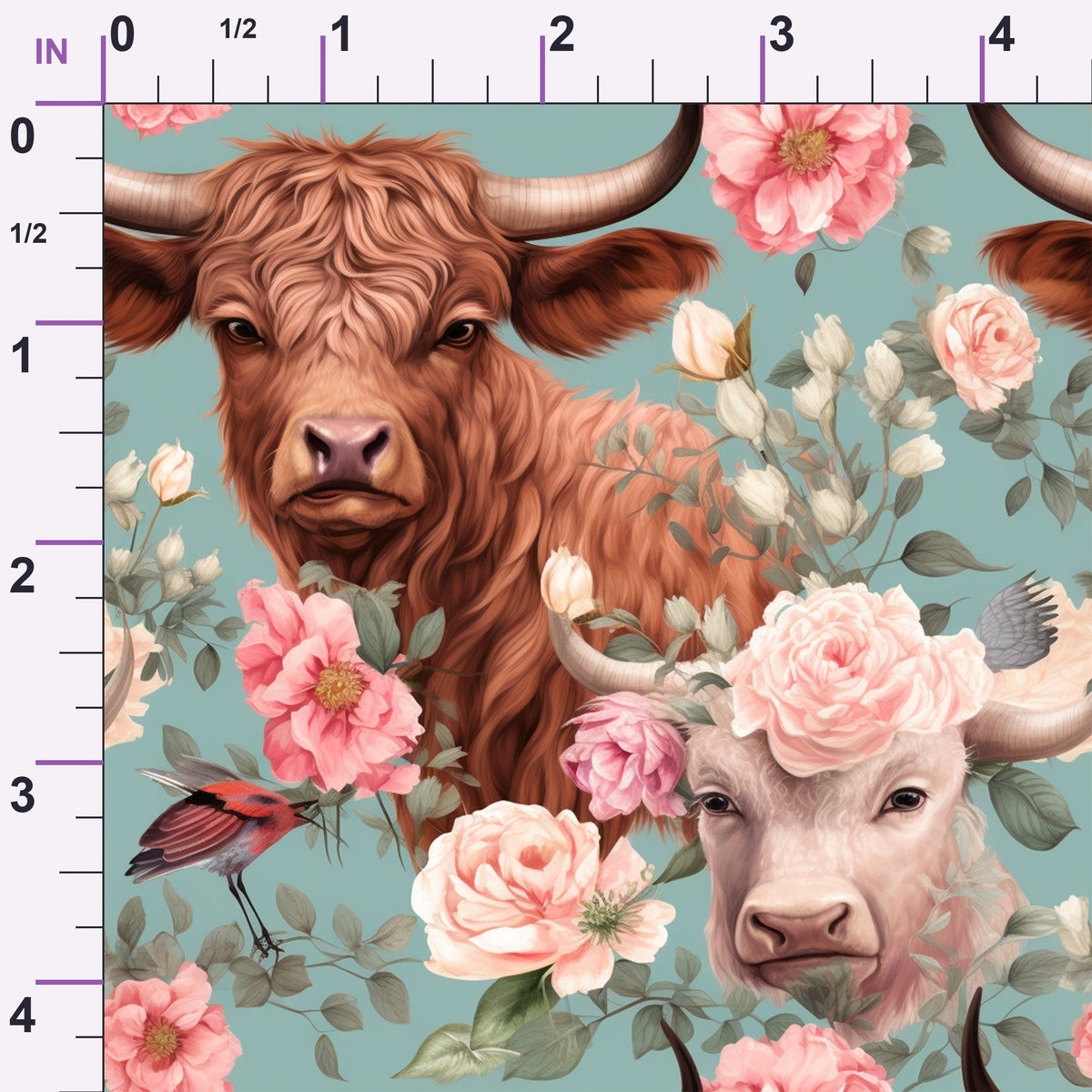 Peony Pasture Pattern 7 Minky Fabric