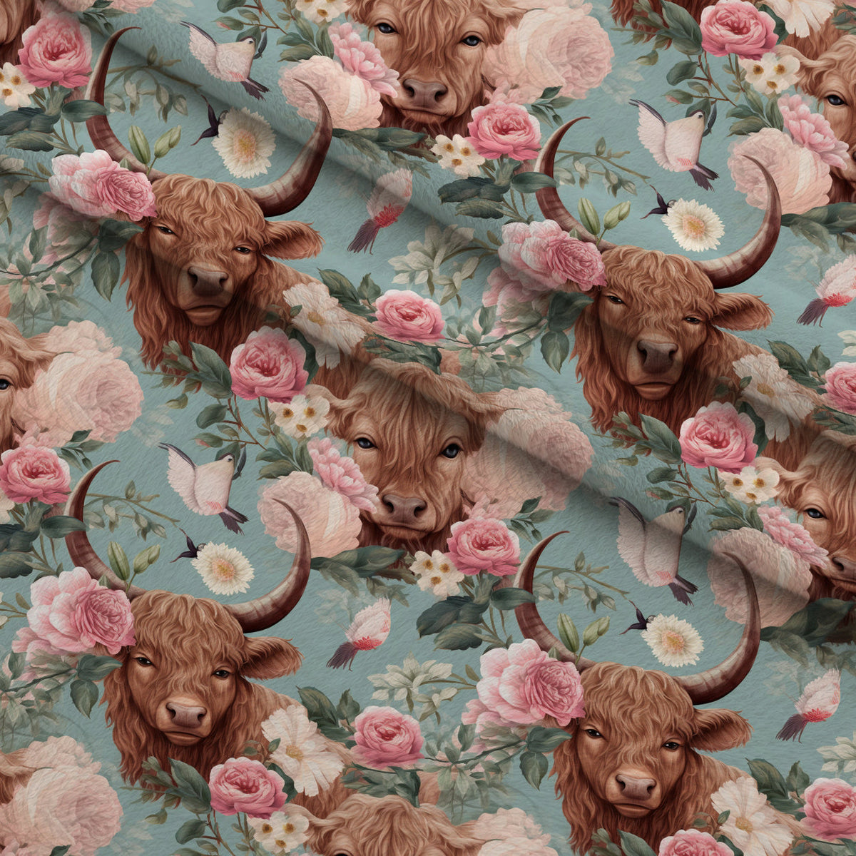 Peony Pasture Pattern 8 Minky Fabric