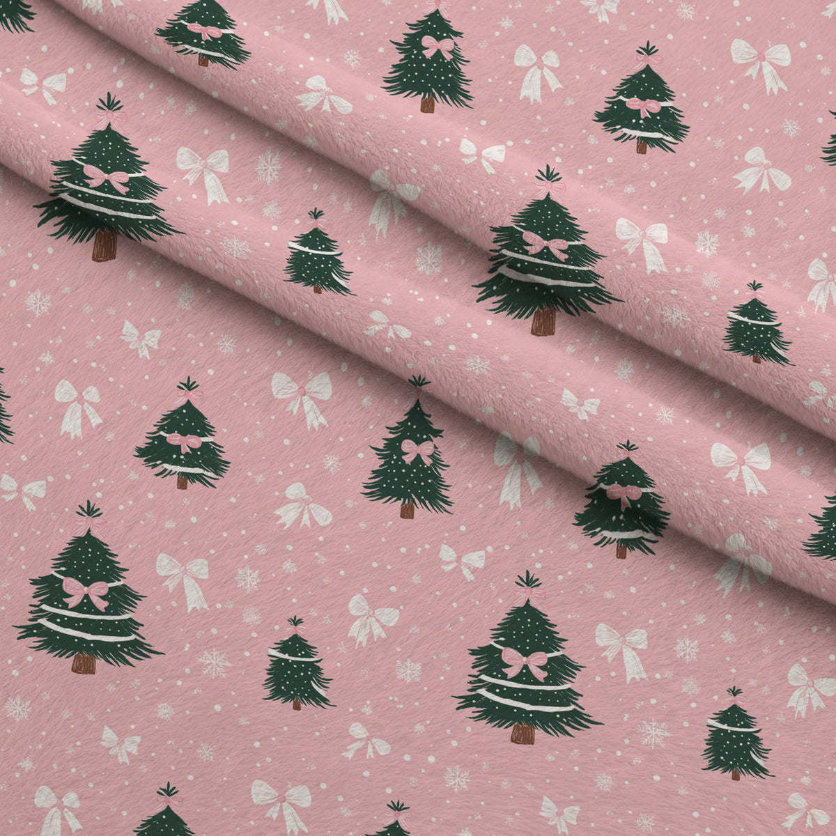 Peppermint Bows Pattern 1 Minky Fabric