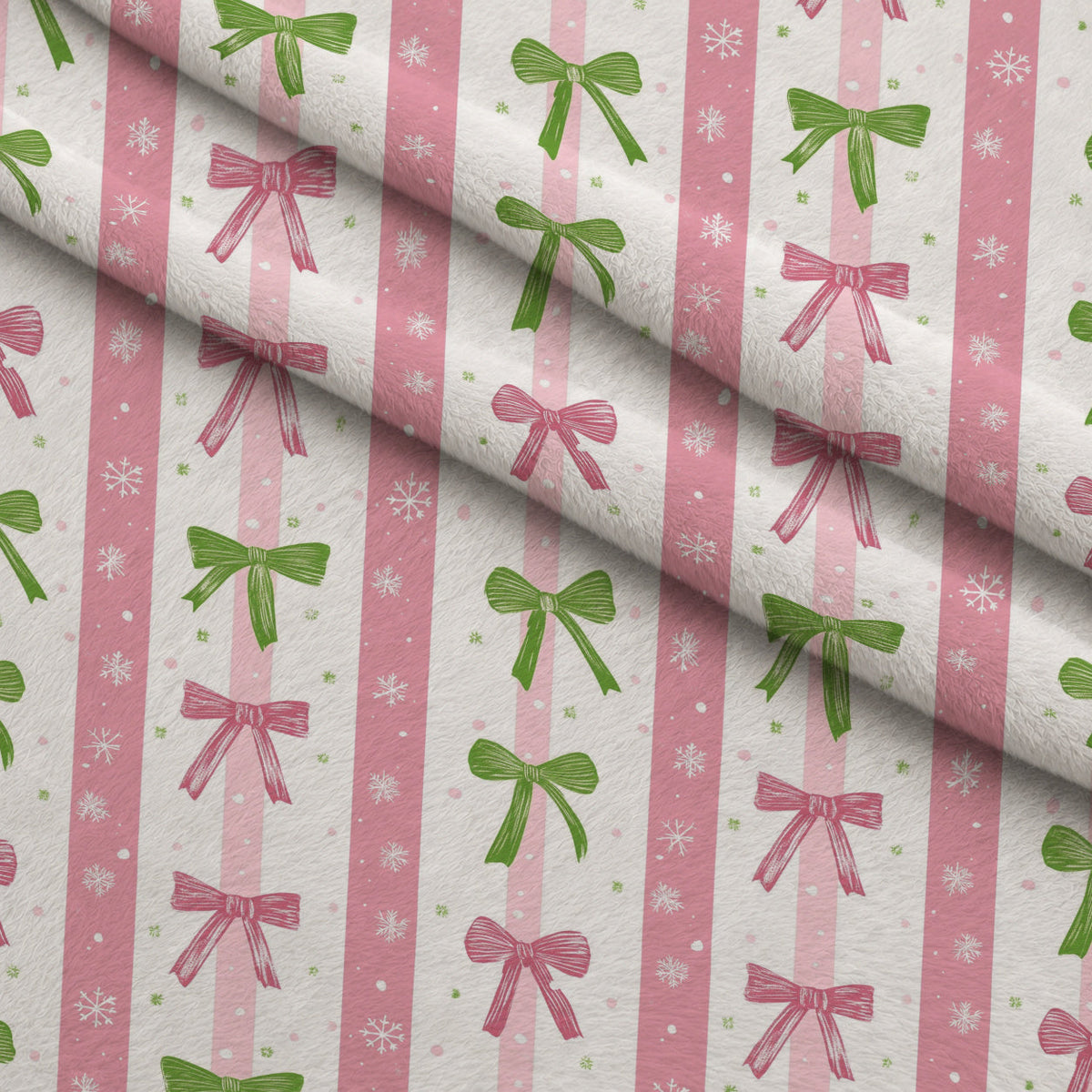 Peppermint Bows Pattern 10 Minky Fabric