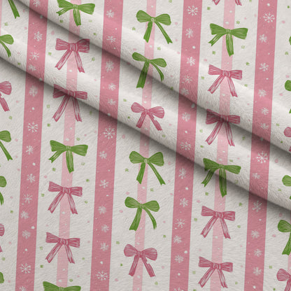 Peppermint Bows Pattern 10 Minky Fabric