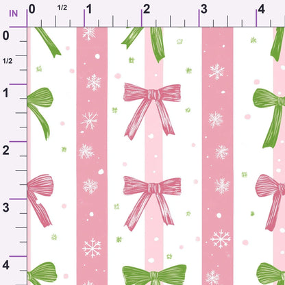 Peppermint Bows Pattern 10 Minky Fabric