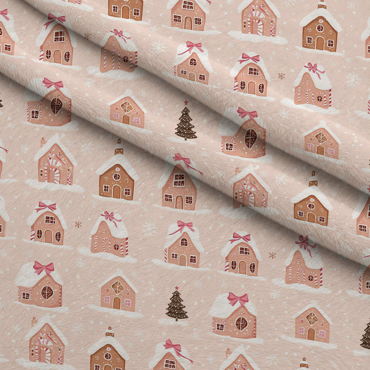Peppermint Bows Pattern 2 Minky Fabric