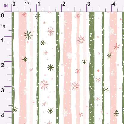 Peppermint Bows Pattern 4 Minky Fabric