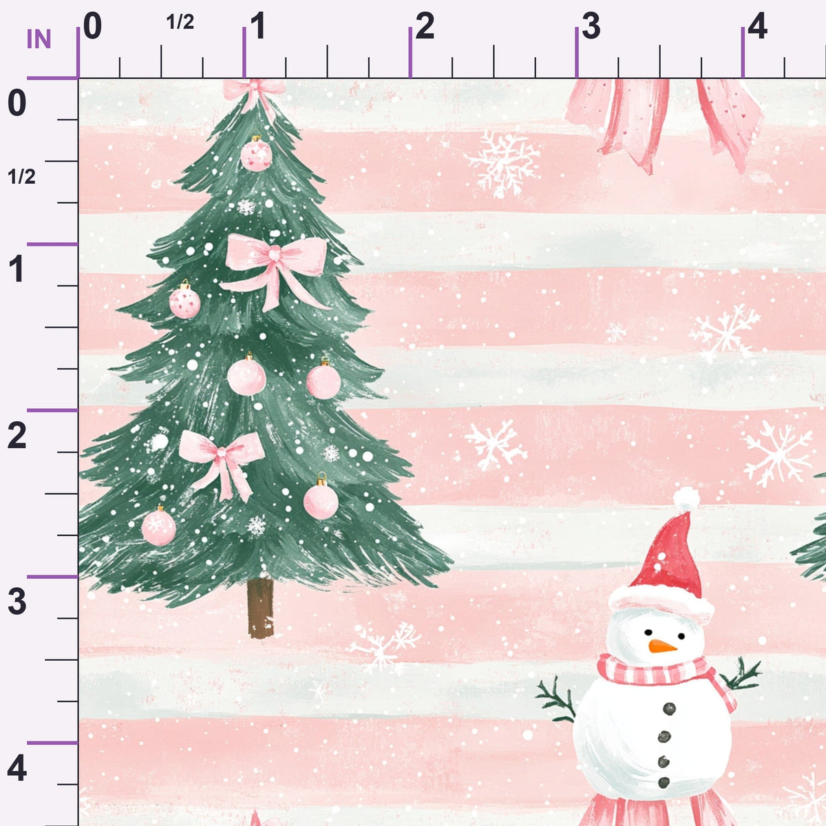 Peppermint Bows Pattern 6 Minky Fabric