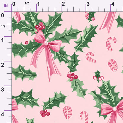 Peppermint Bows Pattern 8 Minky Fabric