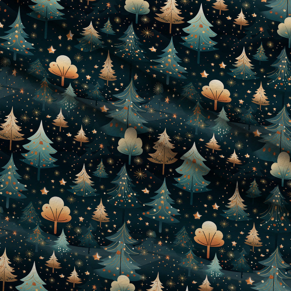 Peppermint Pines Pattern 1 Minky Fabric