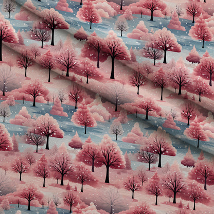 Peppermint Pines Pattern 10 Minky Fabric