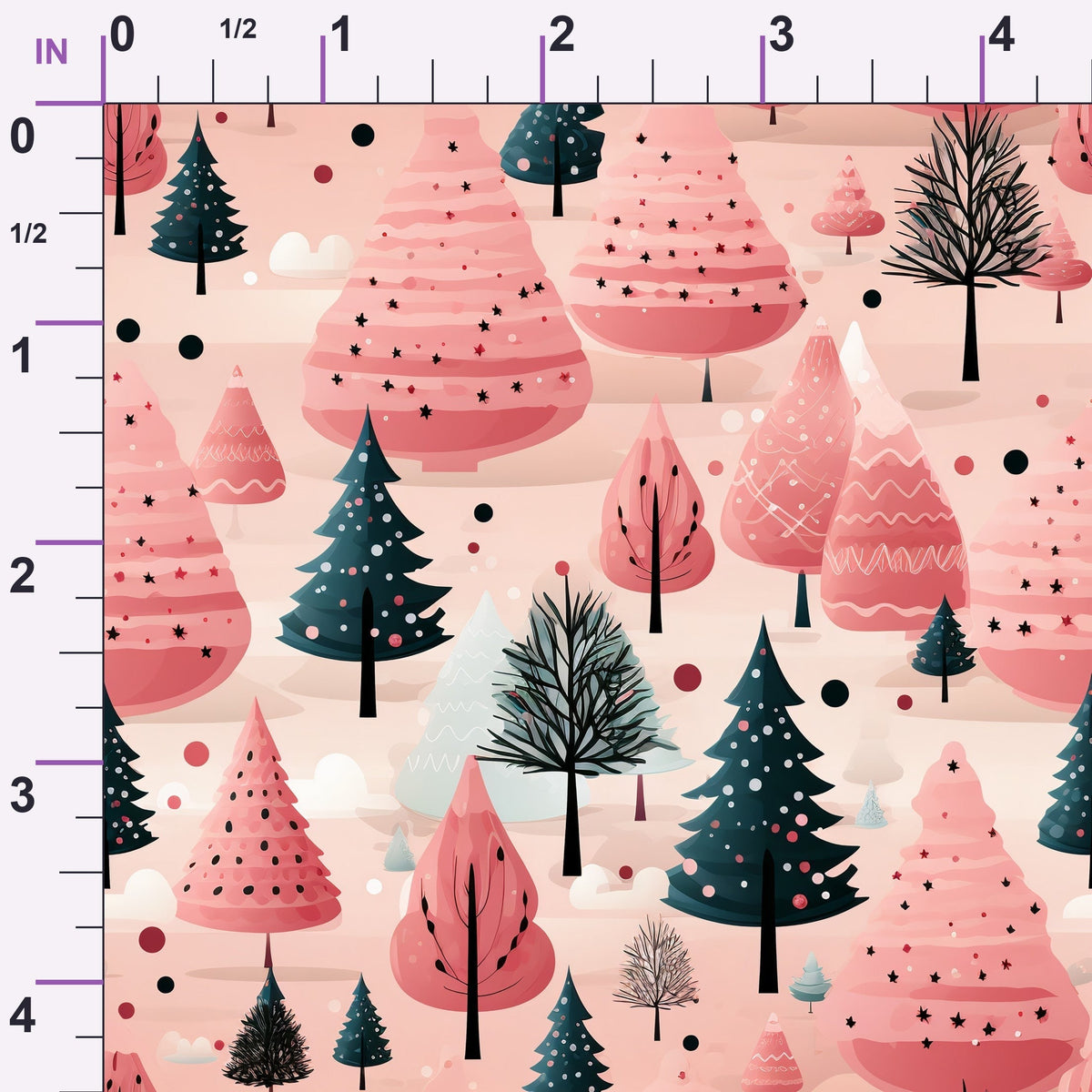 Peppermint Pines Pattern 11 Minky Fabric