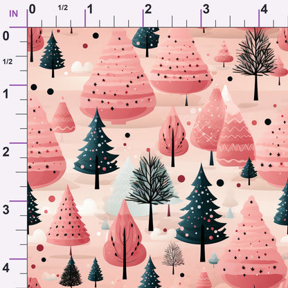 Peppermint Pines Pattern 11 Minky Fabric