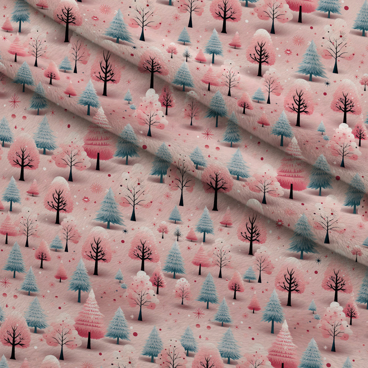 Peppermint Pines Pattern 12 Minky Fabric