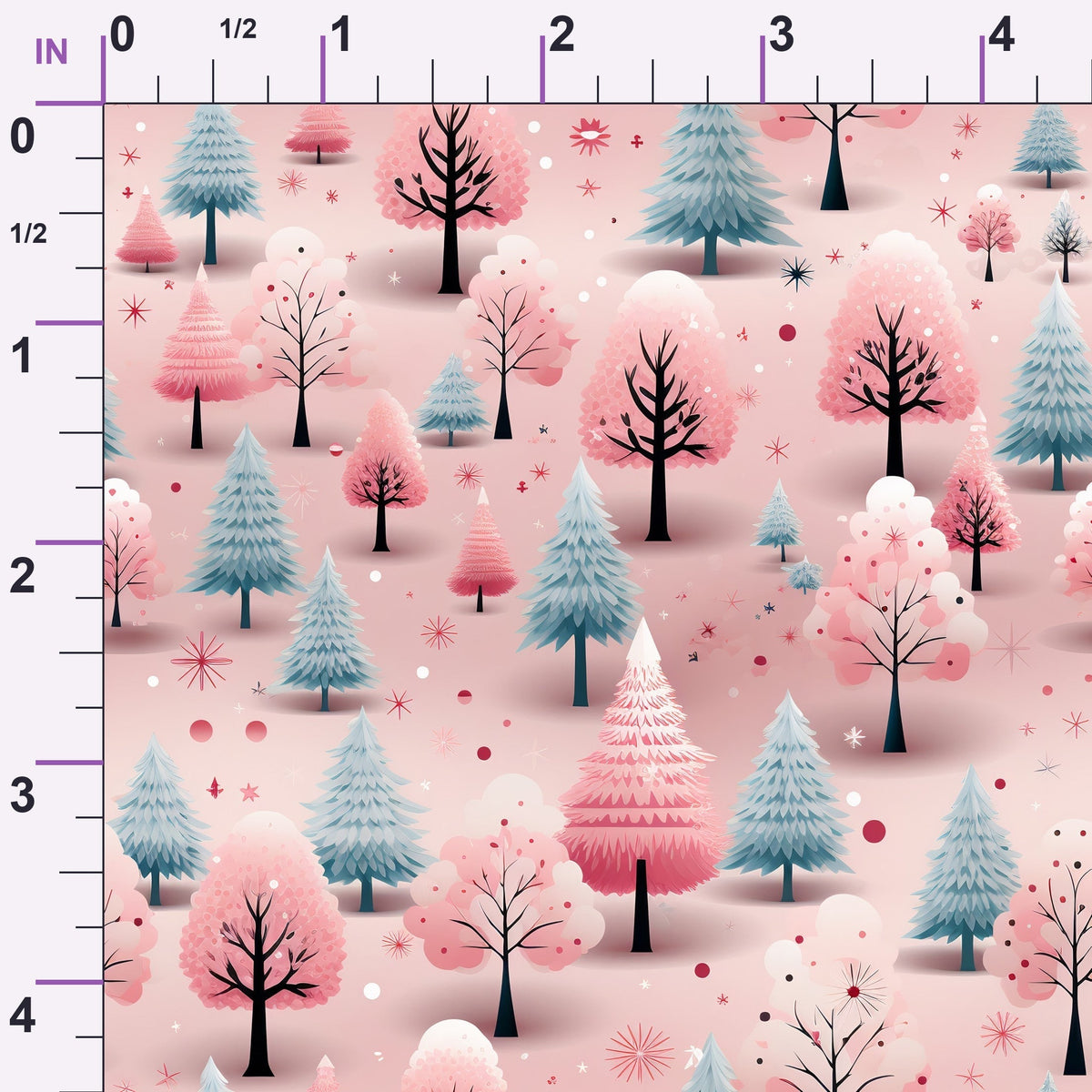 Peppermint Pines Pattern 12 Minky Fabric